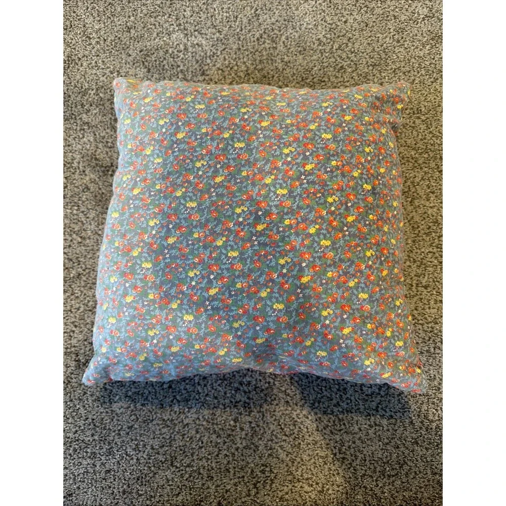 Vtg Quilt Square Homemade Pillow 14